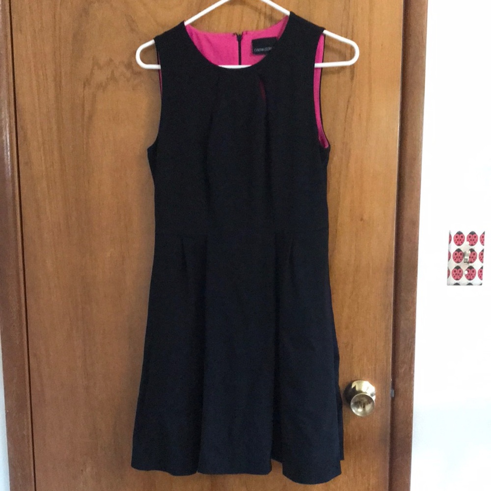 🖤💗 Cynthia Rowley Black Dress with Pink Lining Size M